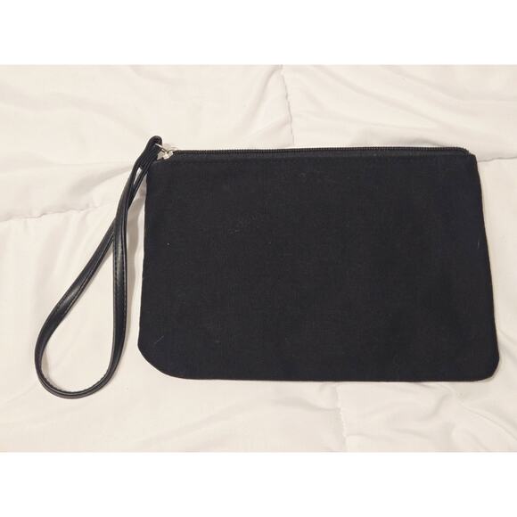 Victoria's Secret Limited Edition Black Sequin Wristlet Cosmetic Makeup Bag Y2k - Picture 4 of 4